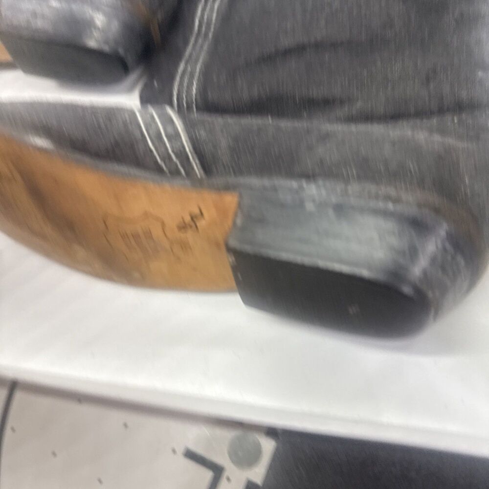 Vintage Matake Black Denim Boots Size 5.5 - Picture 3 of 7